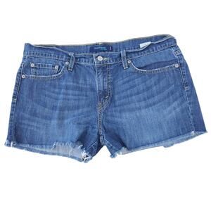 Levi's Boyfriend Blue Jean Cutoff Denim Shorts 513 Size 11, 100% Cotton Denim